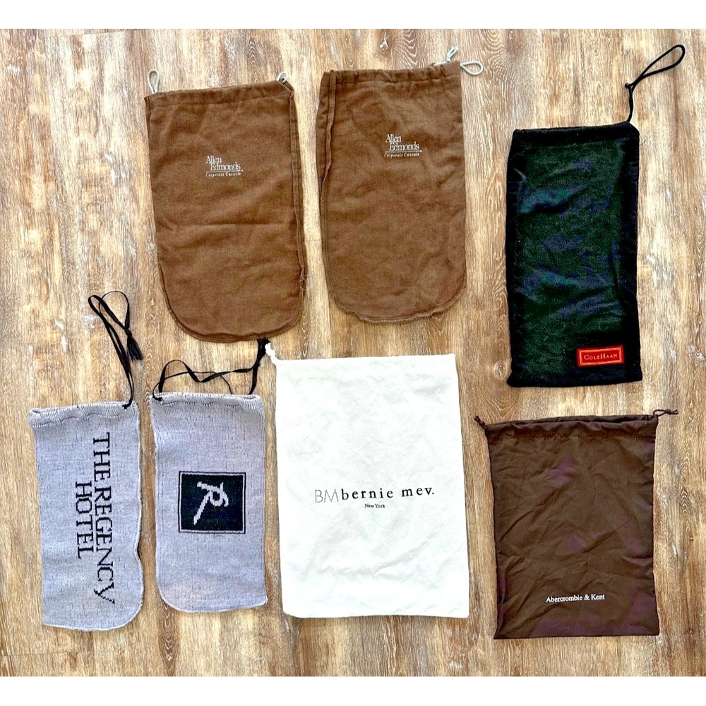 vtg dust bags shoes Regency Hotel Cole Haan Allen Edmonds Bernie Mev Lot 7